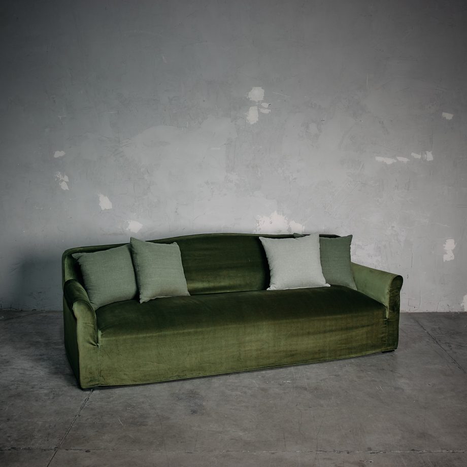 Sofá Cotidiano Terciopelo Verde