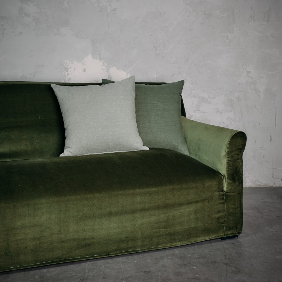 Sofá Cotidiano Terciopelo Verde